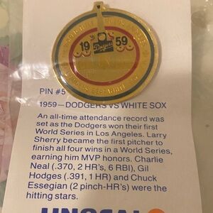 1959 Dodgers vs White Sox Commemorative Pin